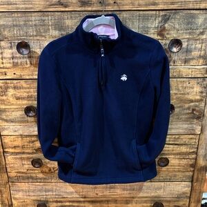Brooks Brothers 346 Navy and Pink Fleece Pullover